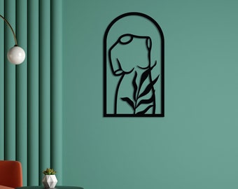 Adesivo murale in stile Boho Chic Boho Venera donna botanico wall art