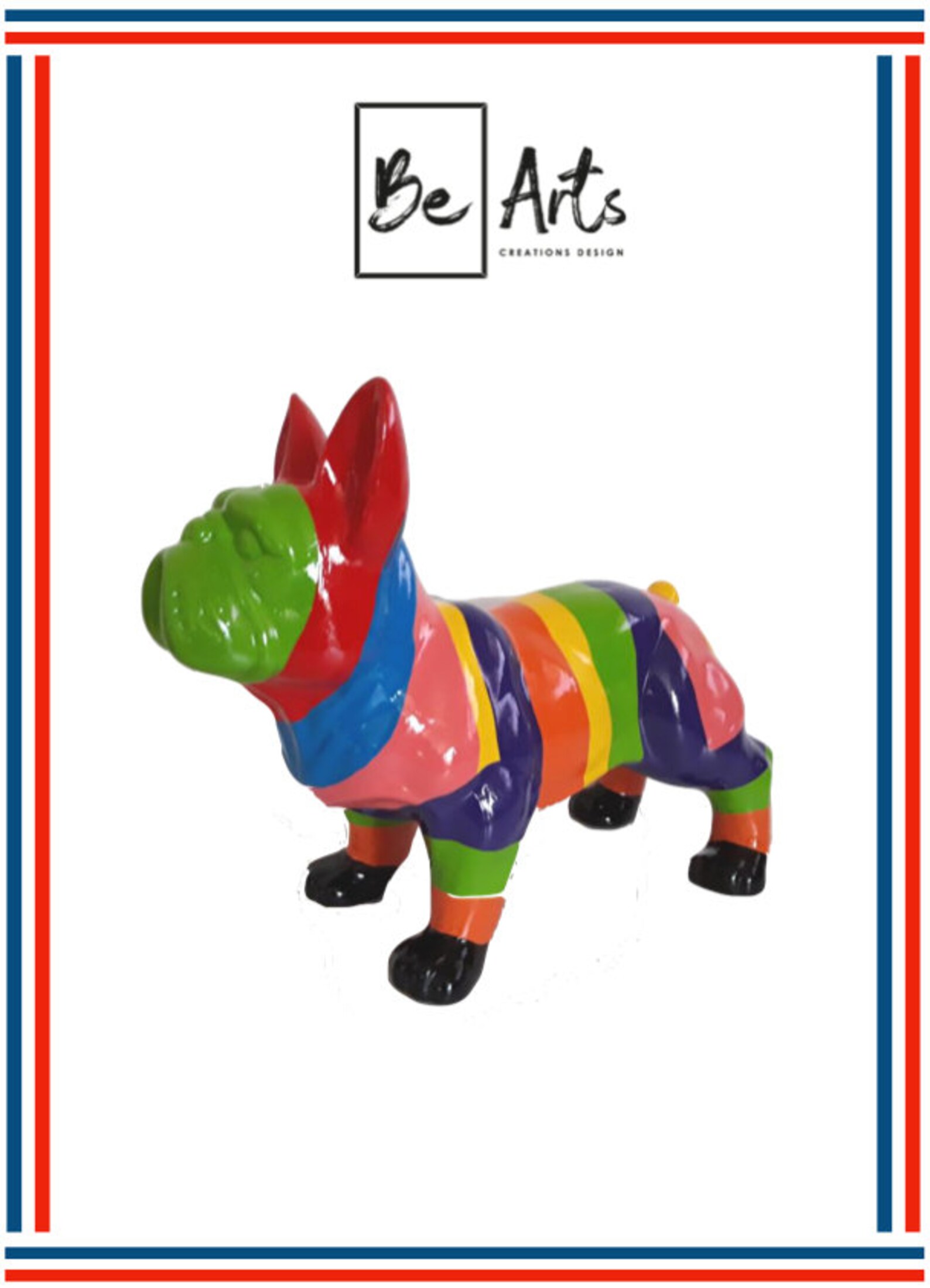 STATUE HUND BOULEDOGE FRANZÖSISCH RESINE 45 CM LISERE Etsy
