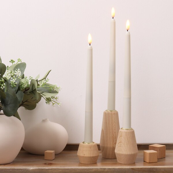Wood Candle Holders Etsy