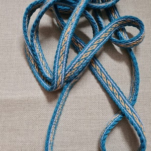 Acabamento em tecido Oseberg 12L1, 100% lã, século IX d.C., Noruega, faixa em tecido Viking - pronto para envio