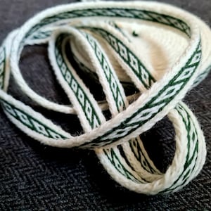 Oseberg Tablet Woven Band, 100% Wool Viking Trim