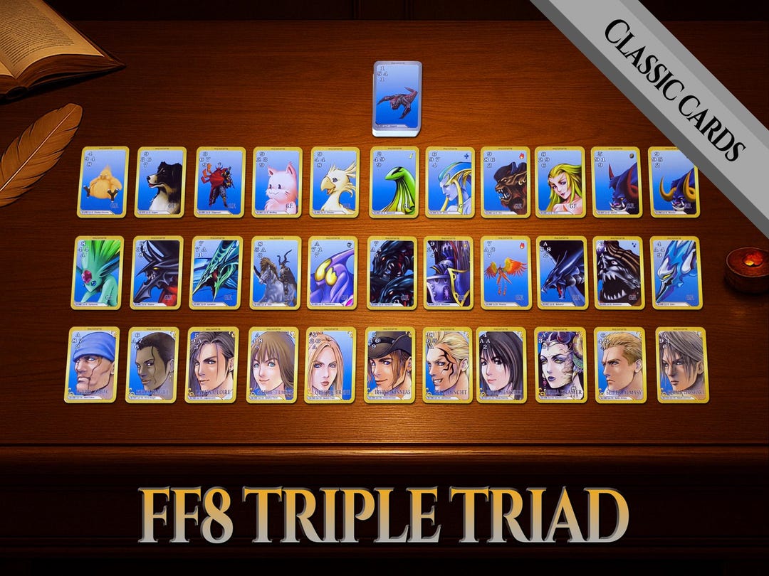 Triple Triad – Final Fantasy VIII Deck | 110 or 120 Cards | Newly