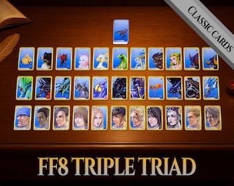 Triple Triad – Final Fantasy VIII Deck | 110 or 120 Cards | Newly Redesigned Edition | 10 Exclusive Cards | Premium Fanmade
