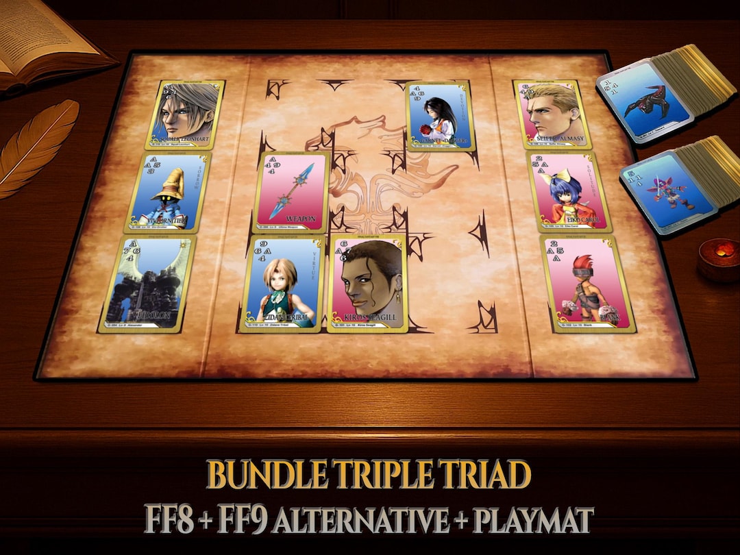 Triple Triad – Final Fantasy VIII & IX Board Game Bundle | 220 Premium ...