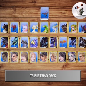 Baraja completa jugable Triple Triad FFVIII Entrega internacional gratuita FANART