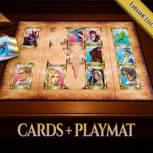 Triple Triad – Final Fantasy VIII | Classic 110-Card Deck or Enhanced 120-Card Edition (+ Foldable Game Board) | Premium Fanmade Set