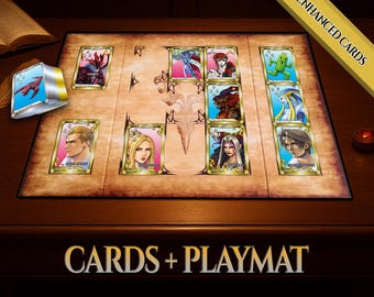 Triple Triad – Final Fantasy VIII | Mazzo Classico 110 Carte o Edizione Migliorata 120 Carte (+ Tabellone Pieghevole) | Gioco Premium Fanmade