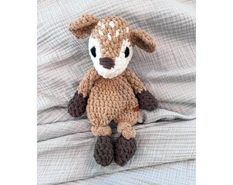 Cozy Deer Lovey | Handmade Crochet Comfort Toy for Baby