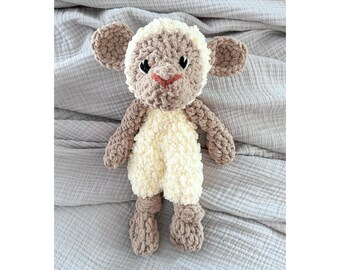 Cozy Lamb Lovey | Handmade Crochet Comfort Toy for Baby