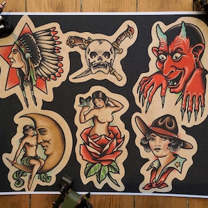Wicks Tribute Traditional Tattoo Flash
