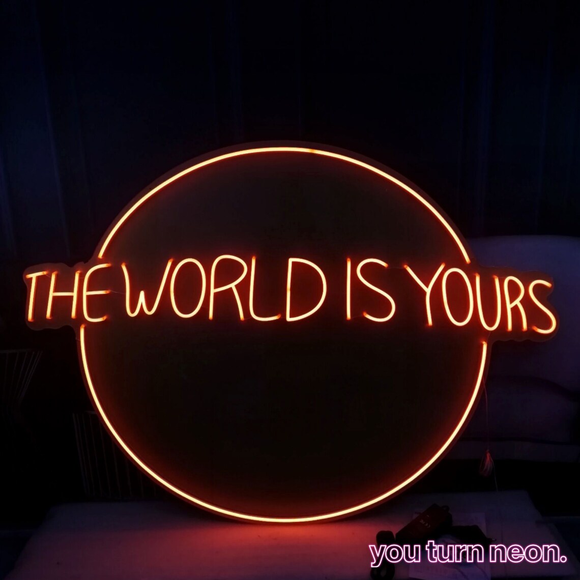 The World Is Yours Neon Sign Neon Lights Neon Art Wall | Etsy