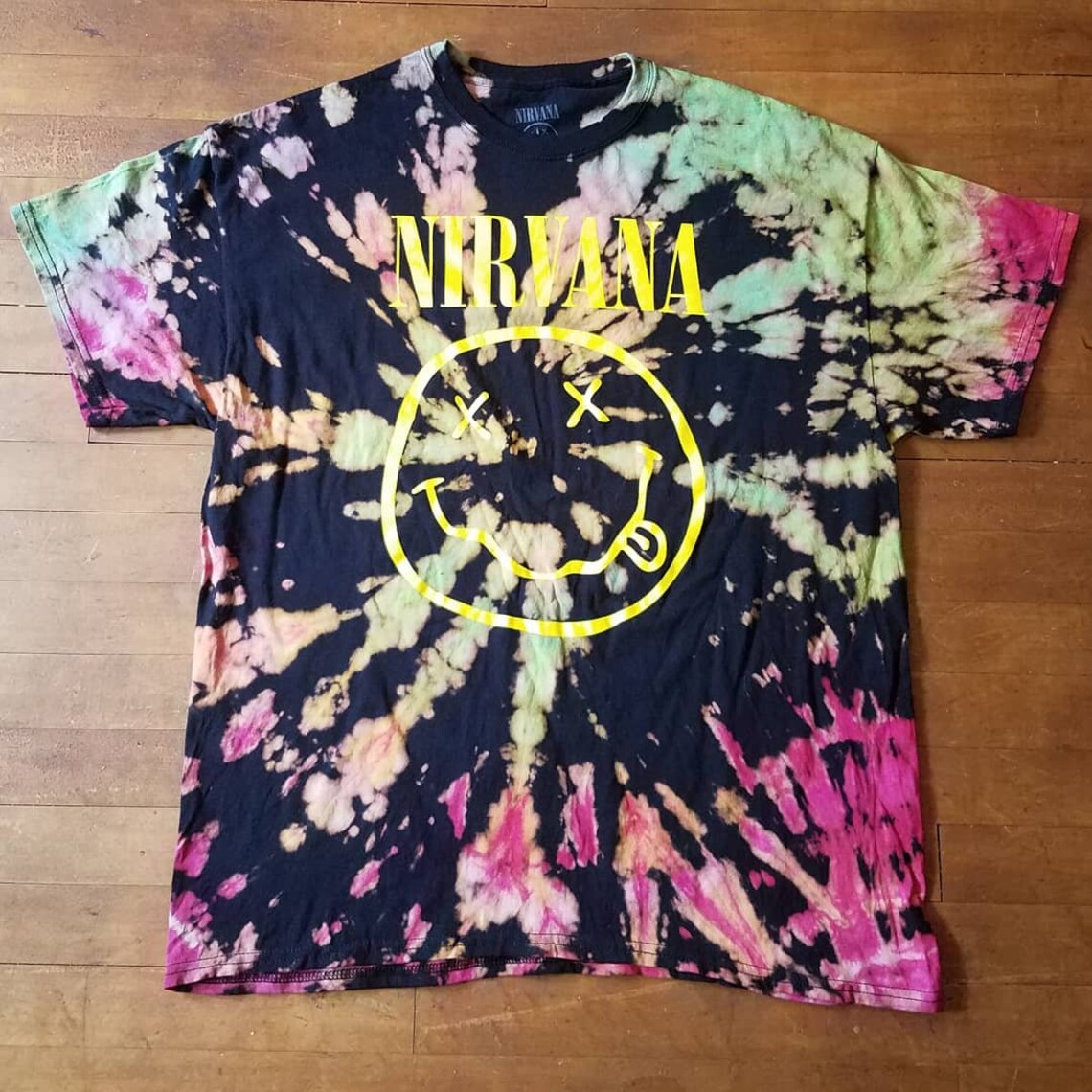 Custom Nirvana Tie Dye Shirt Men's Large Etsy