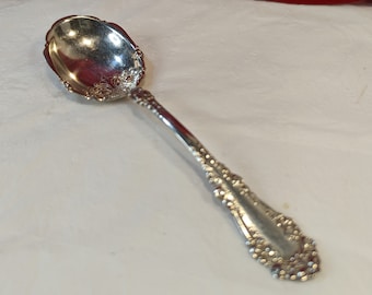 Rogers Bros. 1847 Birkshire Pattern A1 Spoon 1/3 actual Silver from 1897 and on. Serving or Sugar Spoon