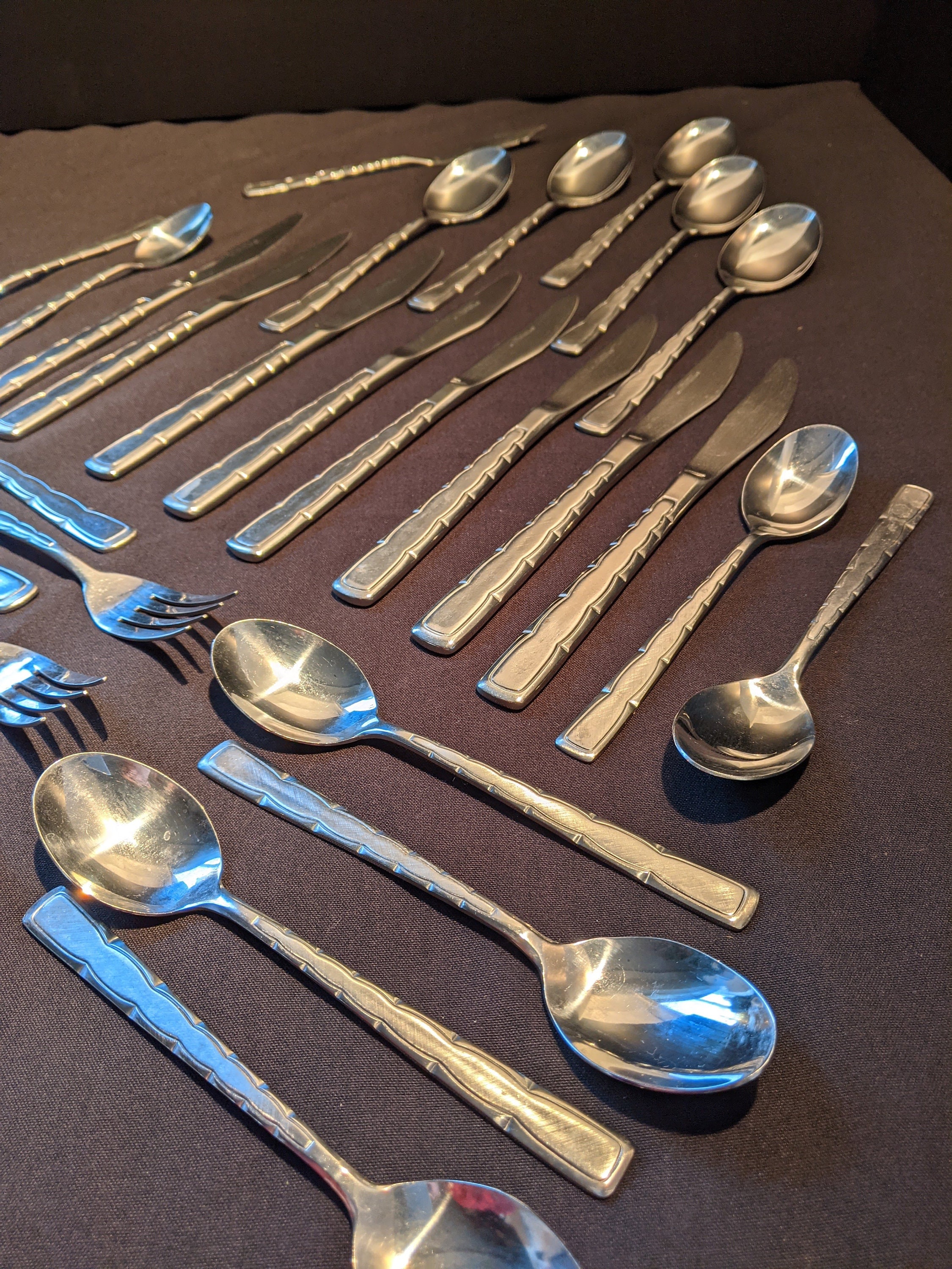 Vintage Flatware Stainless Rogers Cutlery Set for 8 2 Etsy