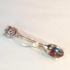 London England Souvenir Silver Spoon Sterling Silver London Crest Collectible Collectors Spoon Vintage English Souvenir Original Plastic bag