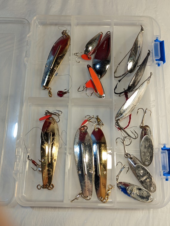 Vintage Fishing Lures Set of 13 Pieces Mr. Champ Johnson Silver