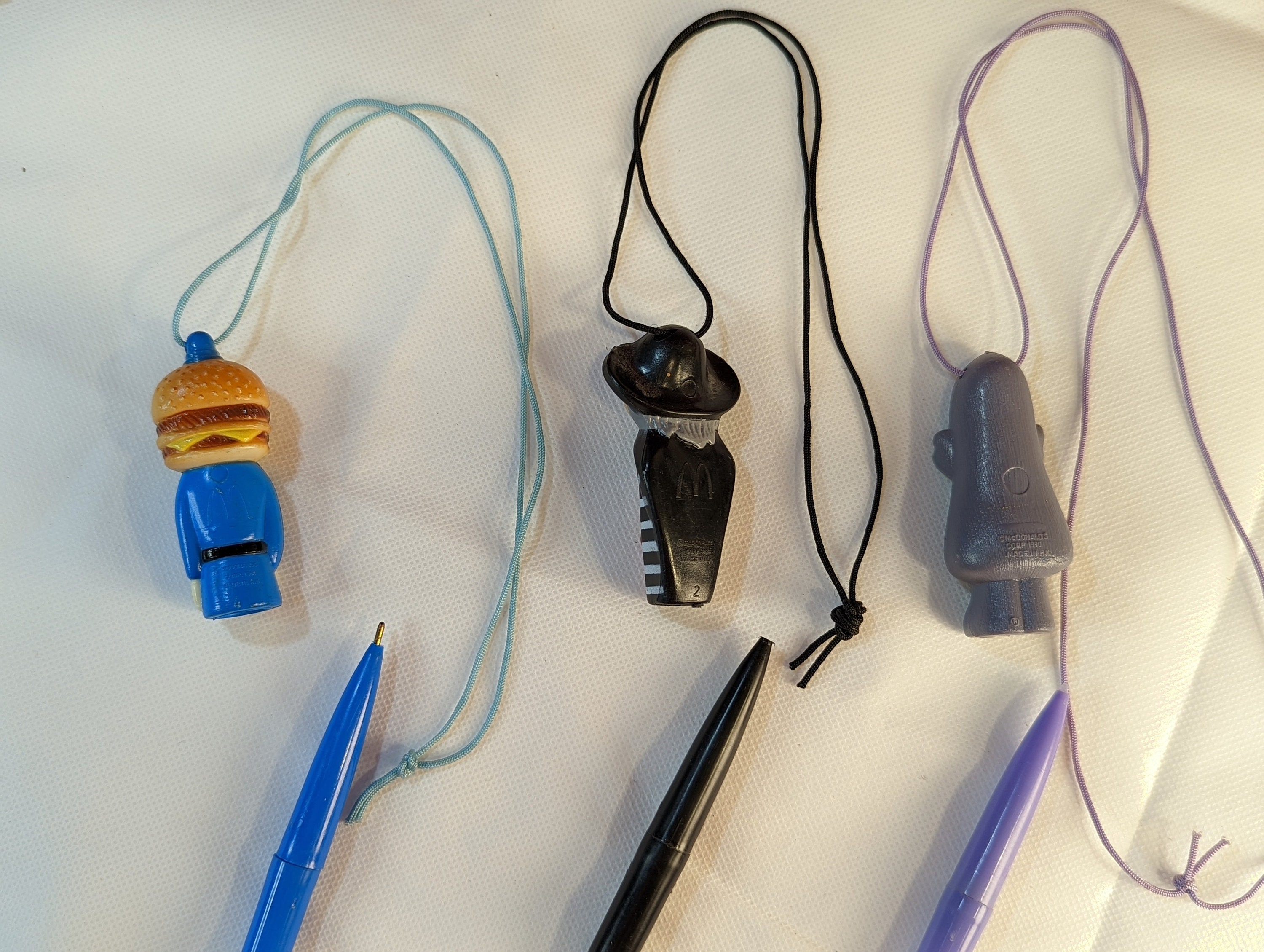 Collectible Mcdonalds Pens Pen With String Neclace Happy Meal Etsy