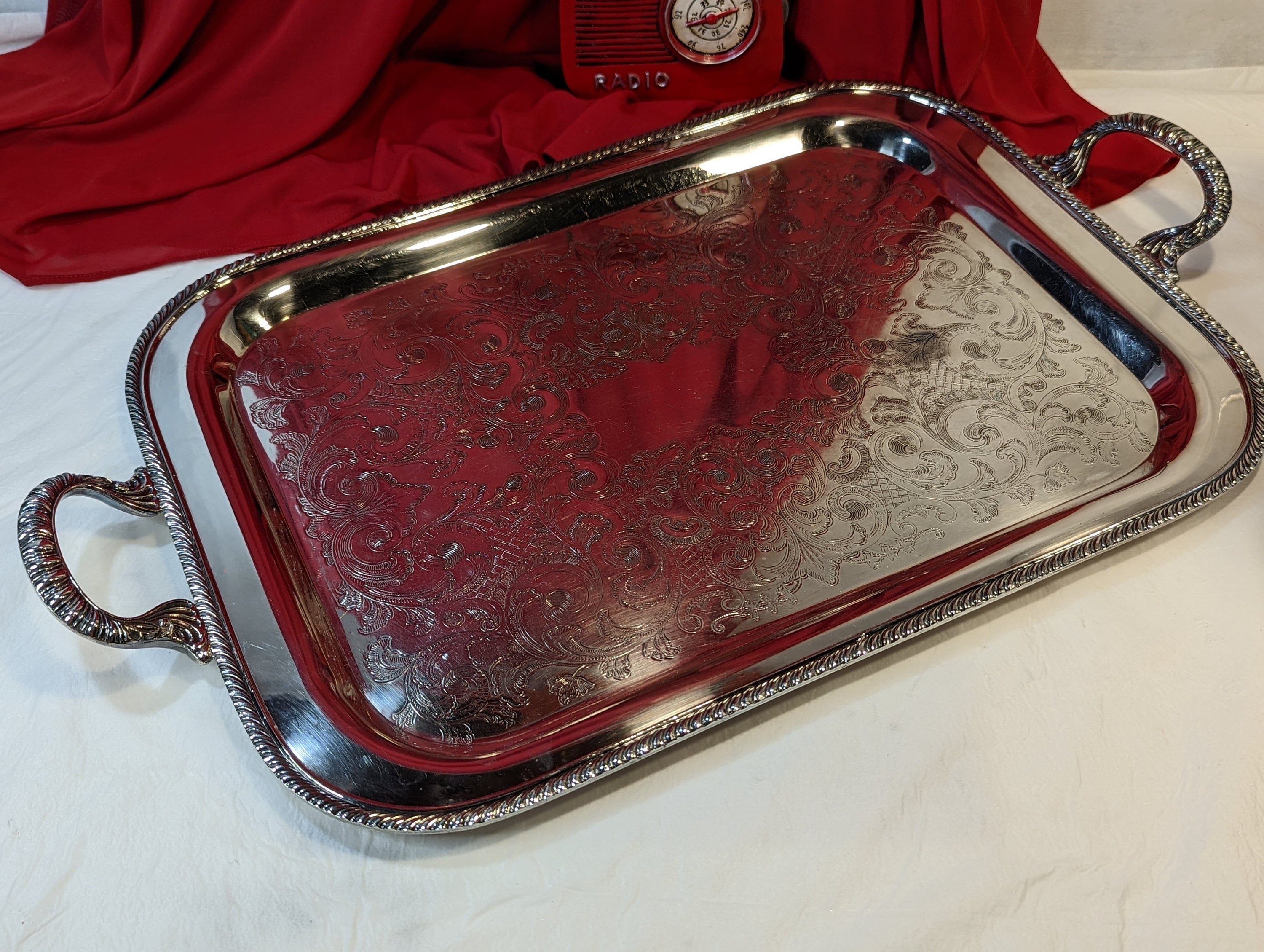 【WM.A. Rogers】バターディッシュ / ブレットサーバー Vintage F.B. Rogers Silverplate Peanut Covered Dish Trinket