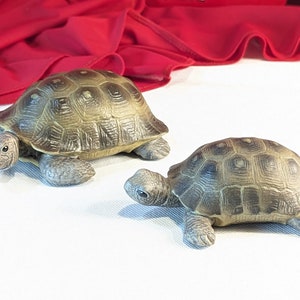 Vintage Aynsley China Tortoise Figurine Set of Two John Aynsley England Turtle Decor Porcelain Painted Tortoise Table Decoration