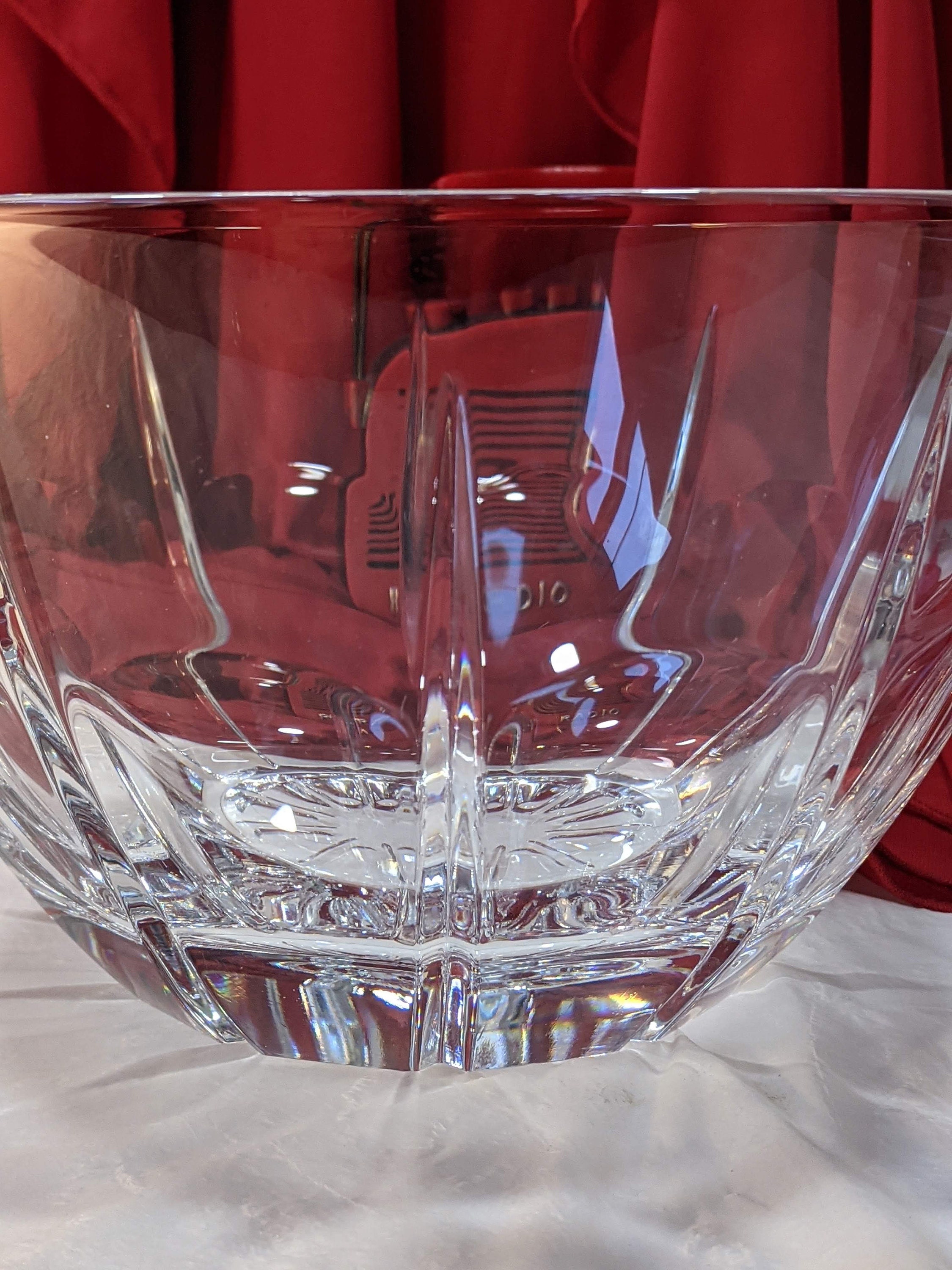 Cut Lead Crystal Serving Bowl Cut Glass Clear Crystal Server Etsy