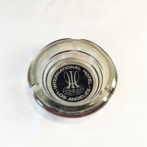 Vintage International Hotel Los Angeles Glasaschenbecher Vintage Souvenir Aschenbecher Glas Hotelware Sammlerstück