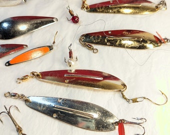 Thirteen Vintage Fishing Lures With Accessories (Lot 1471 - Fall