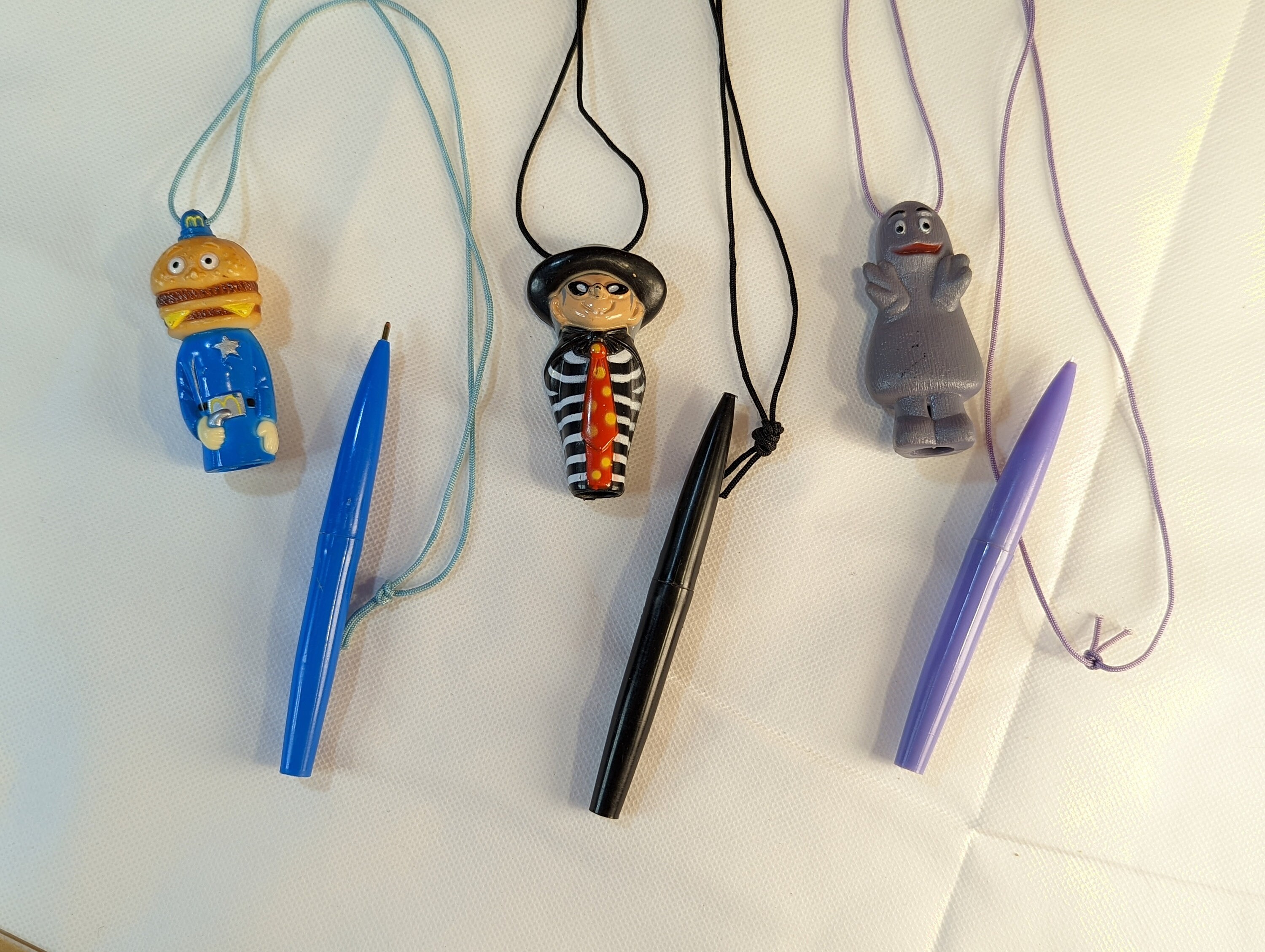 Collectible Mcdonalds Pens Pen With String Neclace Happy Meal Etsy