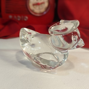 Klare Glas Baby Ente Briefbeschwerer Handgefertigte Kunst Glas Ente mit Barret Murano Glas Künstler Glas Cute Ente Briefbeschwerer
