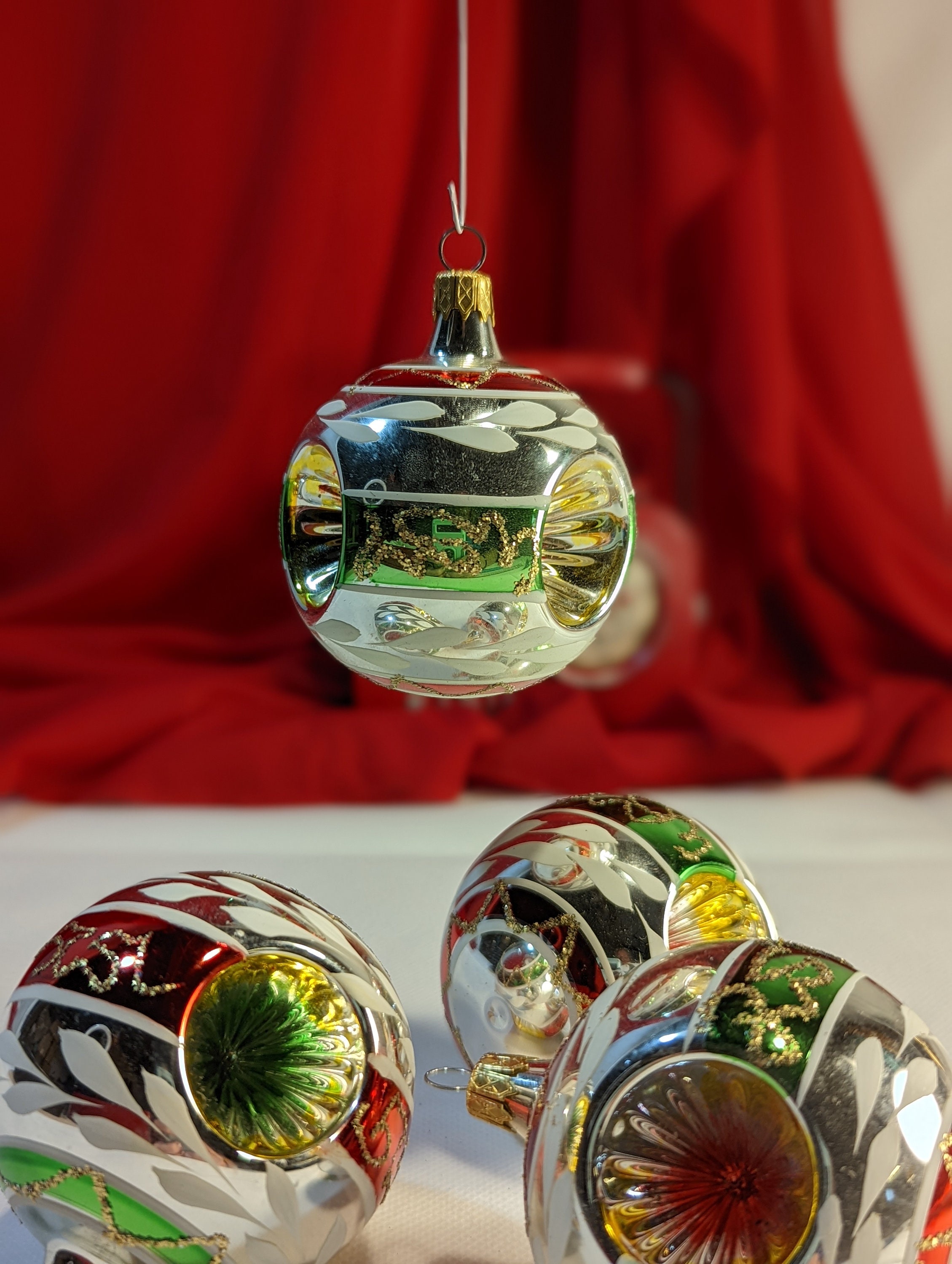 Vintage Glass Christmas Ornament Delicate Hand Blown Glass and Etsy
