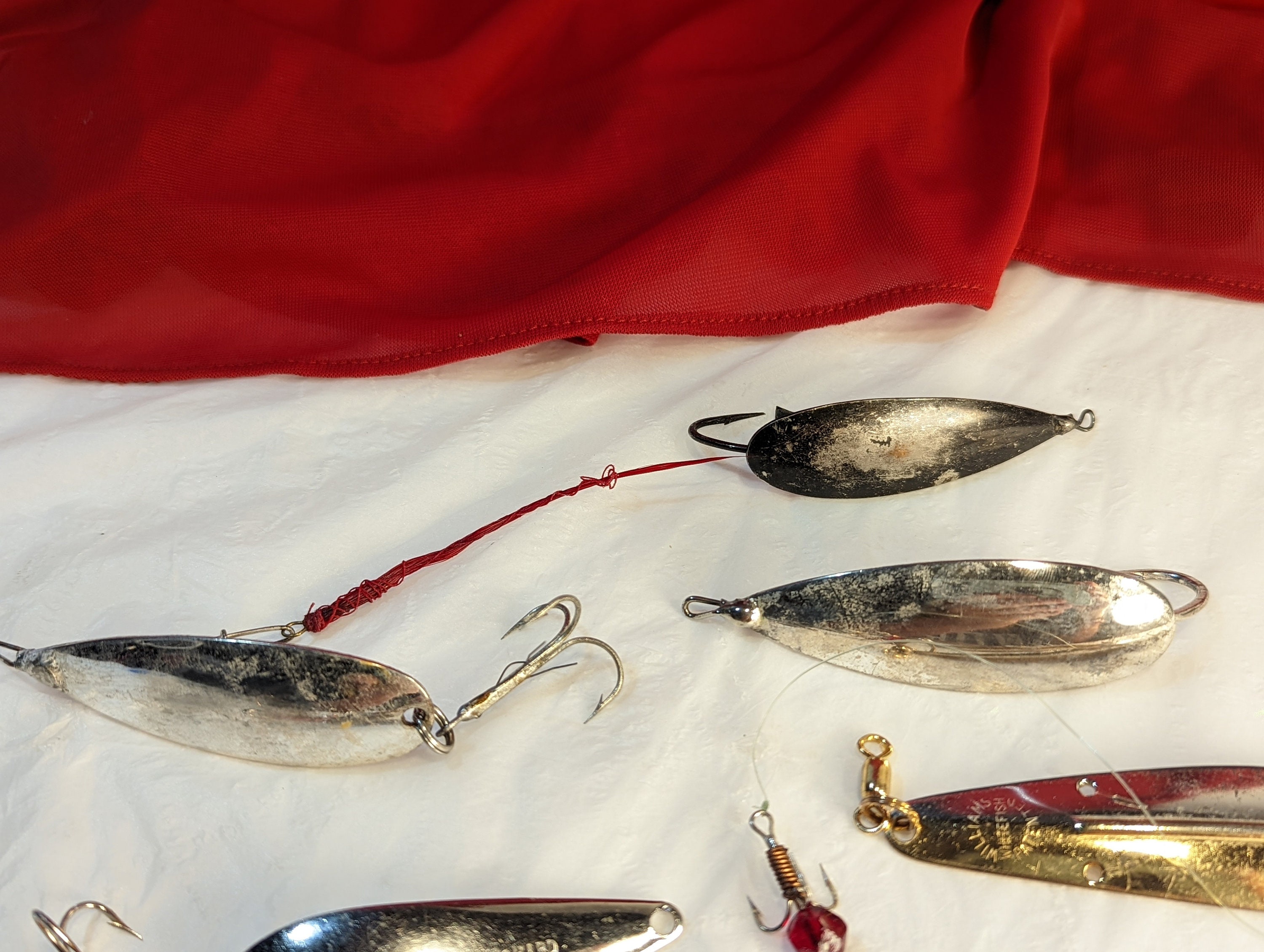 Vintage Fishing Lures Set of 13 Pieces Mr. Champ Johnson Silver