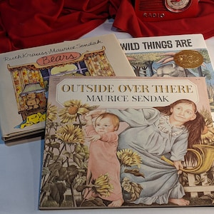Maurice Sednak 3er Set Kinderbücher wo die wilden Dinger sind, Bären draußen draussen illustriertes Geschichtenbuch Set Vintage Kid&#39;s