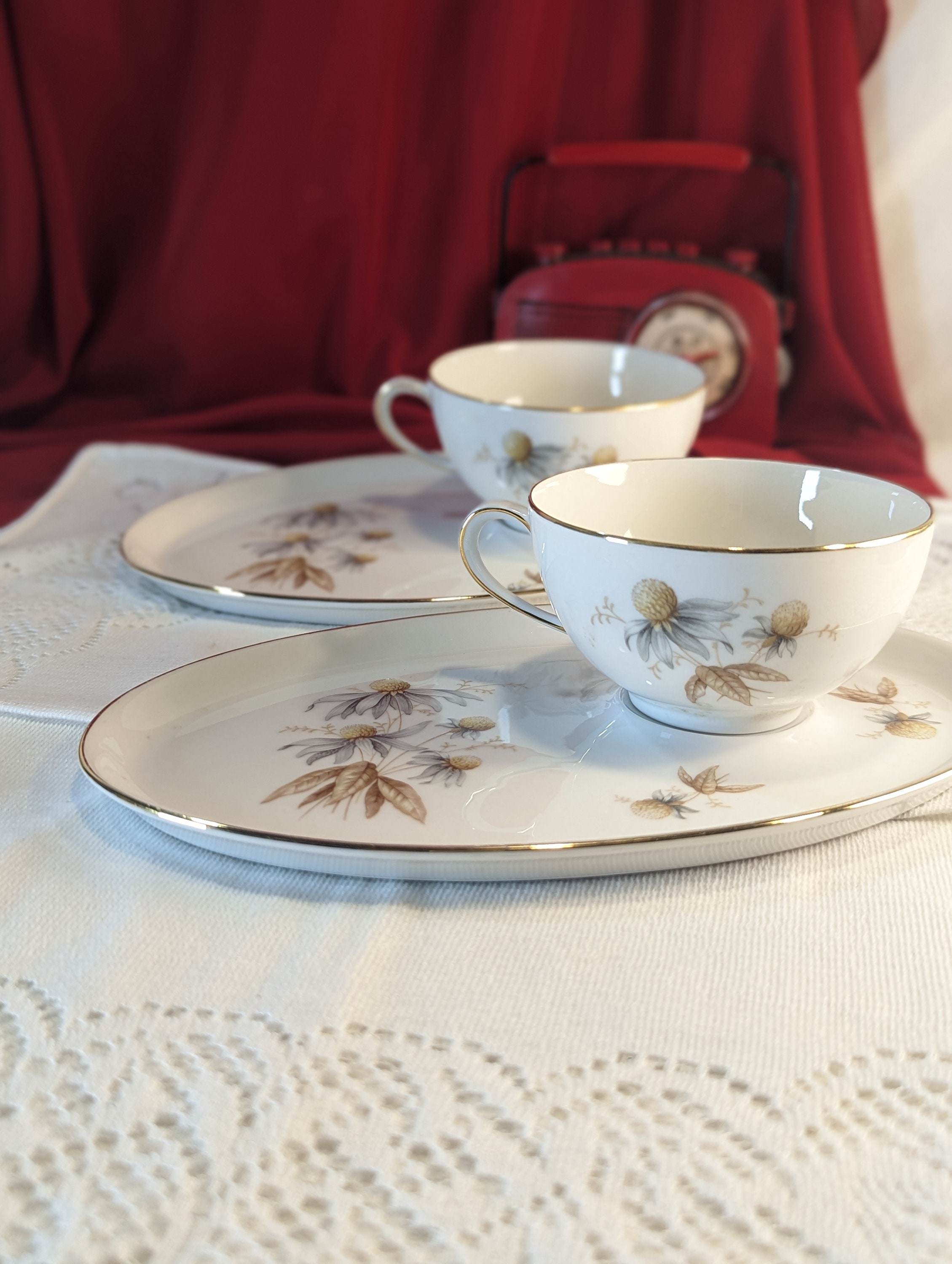 Set of Thomas Rosenthal Germany Luncheon Sets Two Plates Two Cups