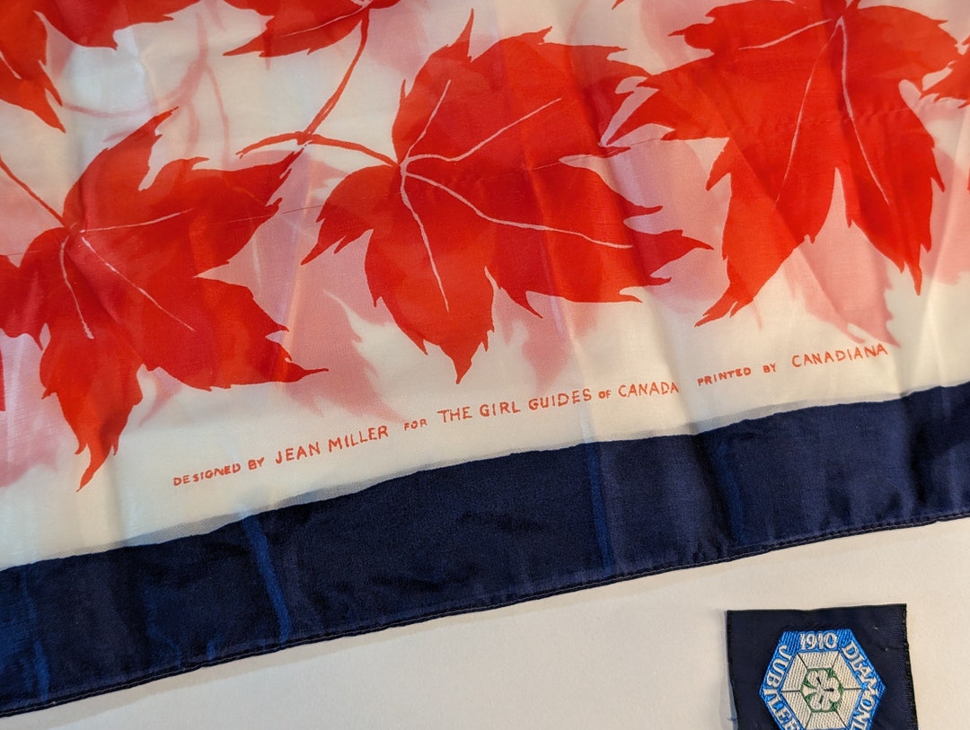 Girl Guides of Canada Silk Scarf and Jubilee Patch Vintage 1960's Jean ...