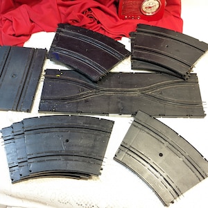A. C. Gilbert Co. Autorama 1/32 スロットカー トラック ピース 10 ピース セット クロスオーバー トラック スイッチング セクション付き オーバル レースカー トラック 1950 年代