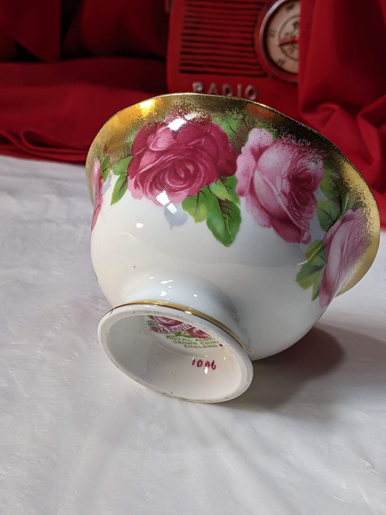 Royal Albert Old English Rose Heavy Gold Gilding Crown China Etsy