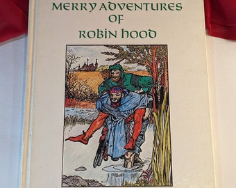 Die fröhlichen Abenteuer von Robin Hood Robert O. Patterson Castle Books 1980er Hardcover-Kinderbuch ISBN 0-89009-388-1 Ungelesen