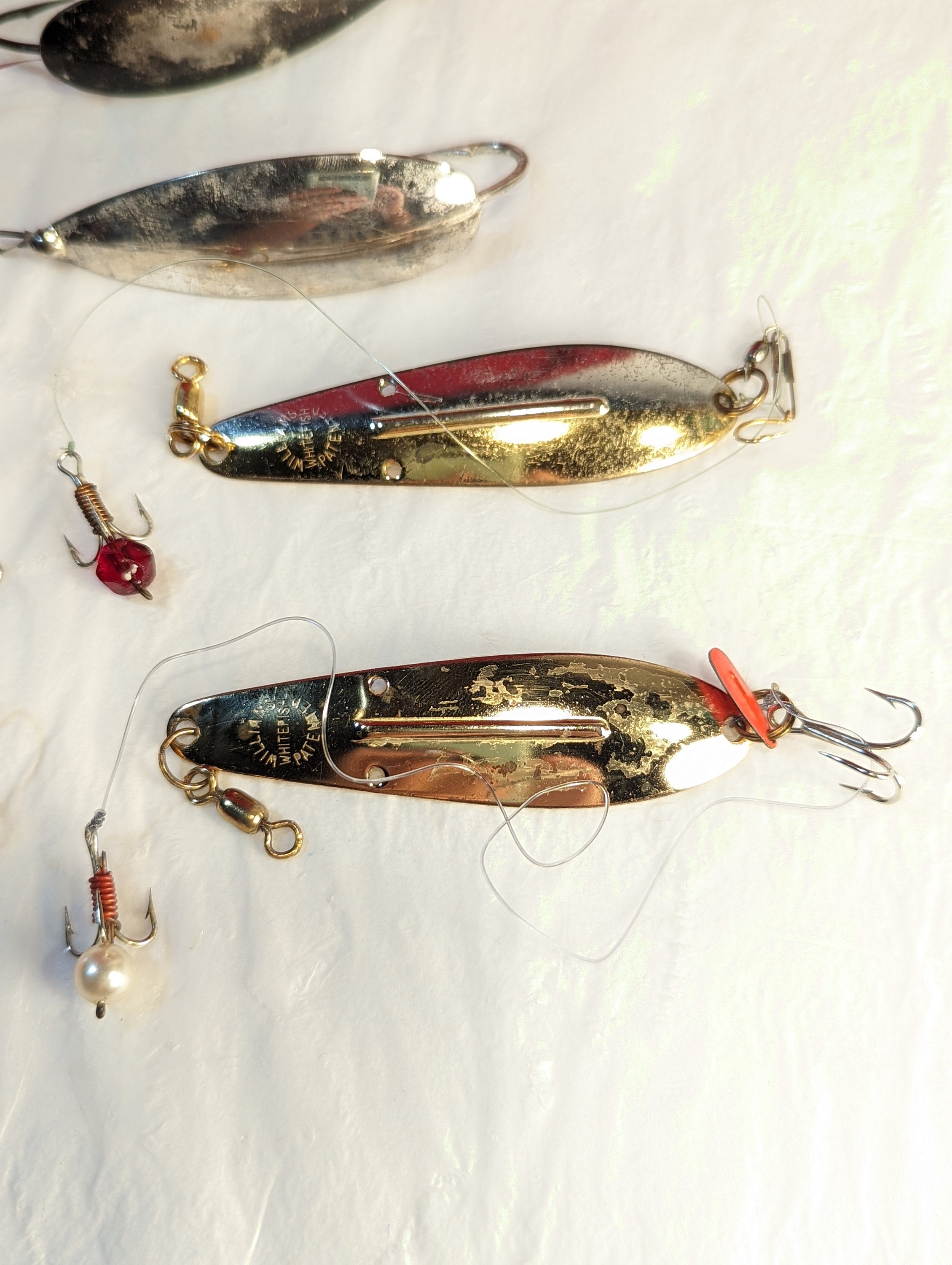 Vintage Fishing Lures Set of 13 Pieces Mr. Champ Johnson Silver