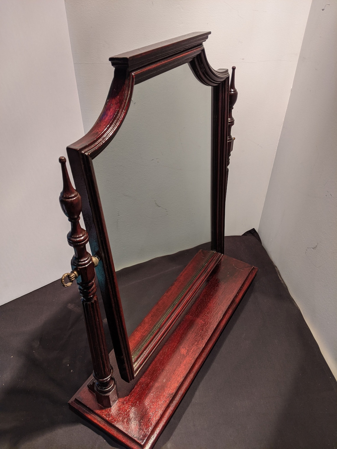 Solid wood antique shaving mirror Etsy