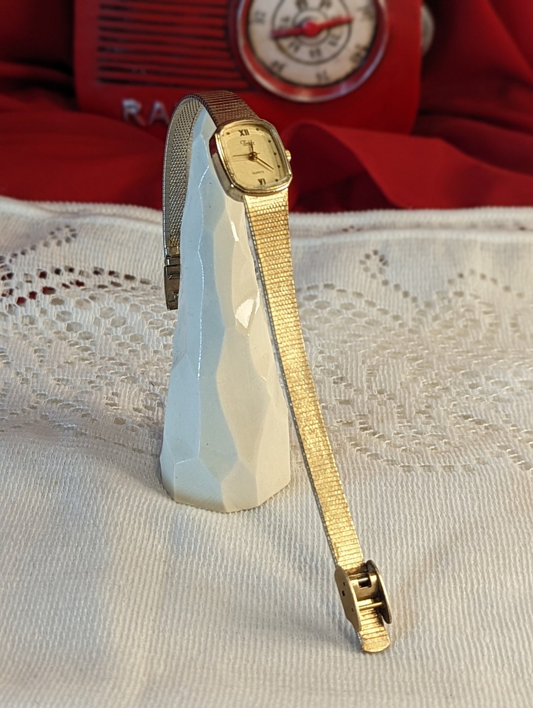 Timex Ladies Watch Gold Tone Metal Band Dainty BA Cell Small Etsy