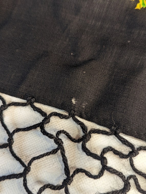 Large Pure Wool Shawl Scarf Hand Printed Switzerl… - image 5