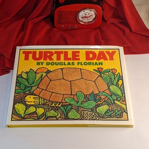 Turtle Day door Douglas Florian Vintae Hardcover kinderverhaalboek eerste editie met stofomslag ISBN 0-690-04745-2 Harper Collins Publish