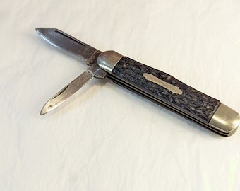 Kolekcjonerski nóż kieszonkowy Vintage Premier Razor Steel z drewnianą rękojeścią