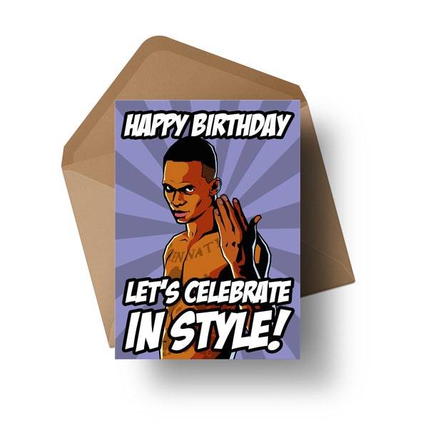 UFC Fighter - Israel Adesanya | Birthday Card