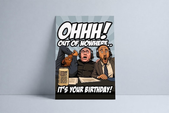 UFC Birthday Card – DC, Joe Rogan & Jon Anik | Fan Art