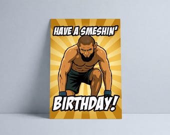 UFC Birthday Card – Khamzat ‘Borz’ Chimaev | Fan Art