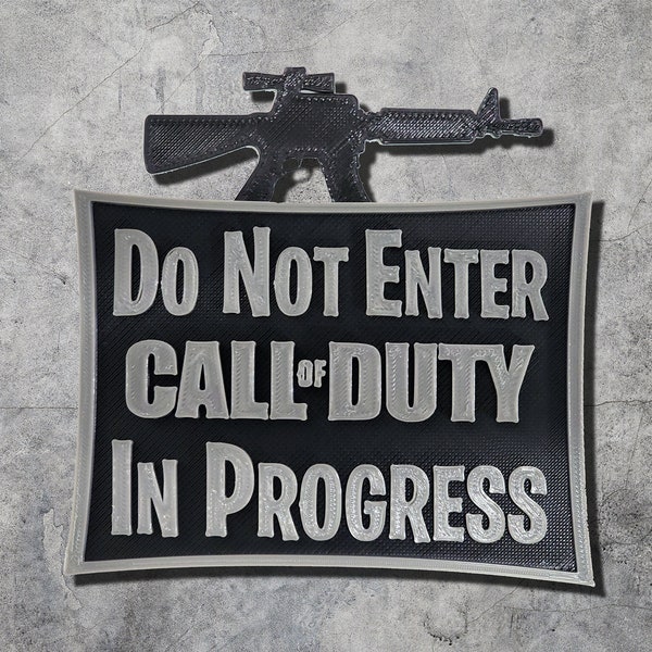 Call Of Duty Door Sign 5" x 5"