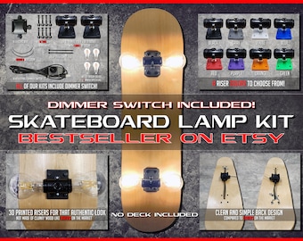 Skateboard Lamp Kit With or Without Bulbs - NO DECK INCLUDED