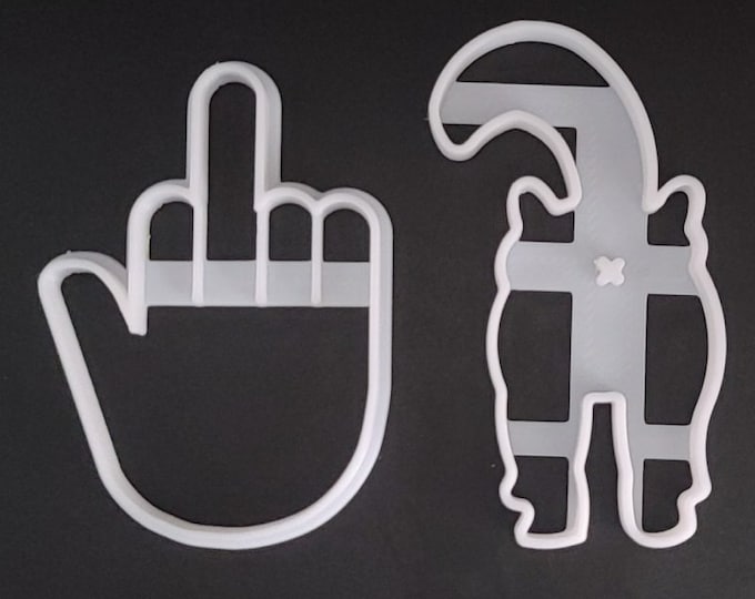 Cat Butt / Middle Finger Cookie Cutters 4" Baking, Gag Gift, Hilarious Gift, Best Selling Cookie Cutter, Funny, Sarcastic