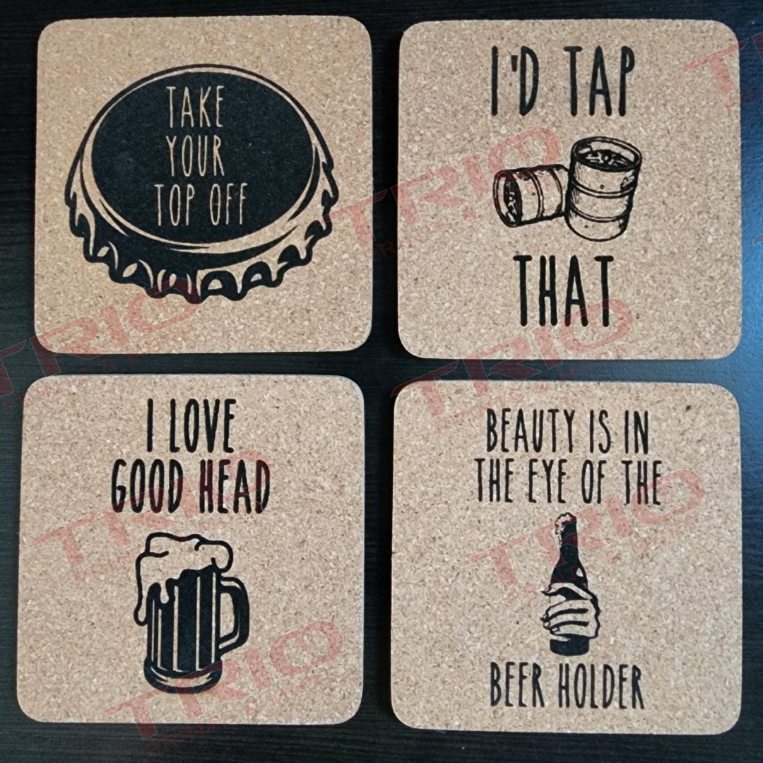 Cork Coasters Set of 4 — Raleigh Laser Engraving, Gifts, YETI