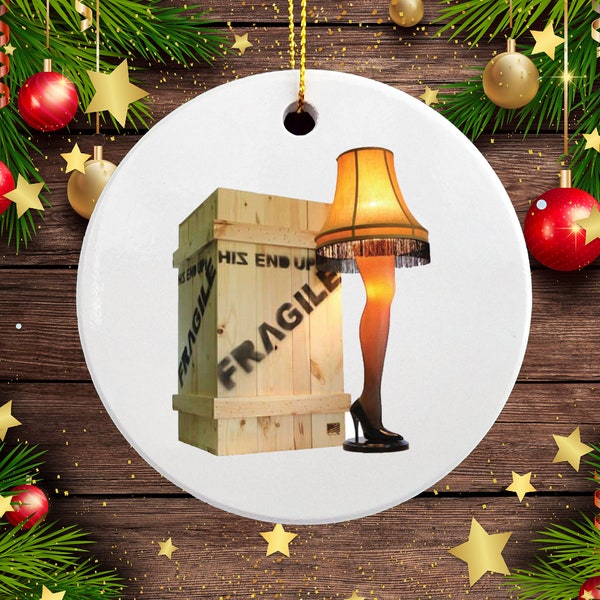 Funny Christmas Story Leg Lamp 3" x 3" Christmas Ornament